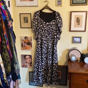 For Love & Lemons Angelica Maxi Bow Print Dress